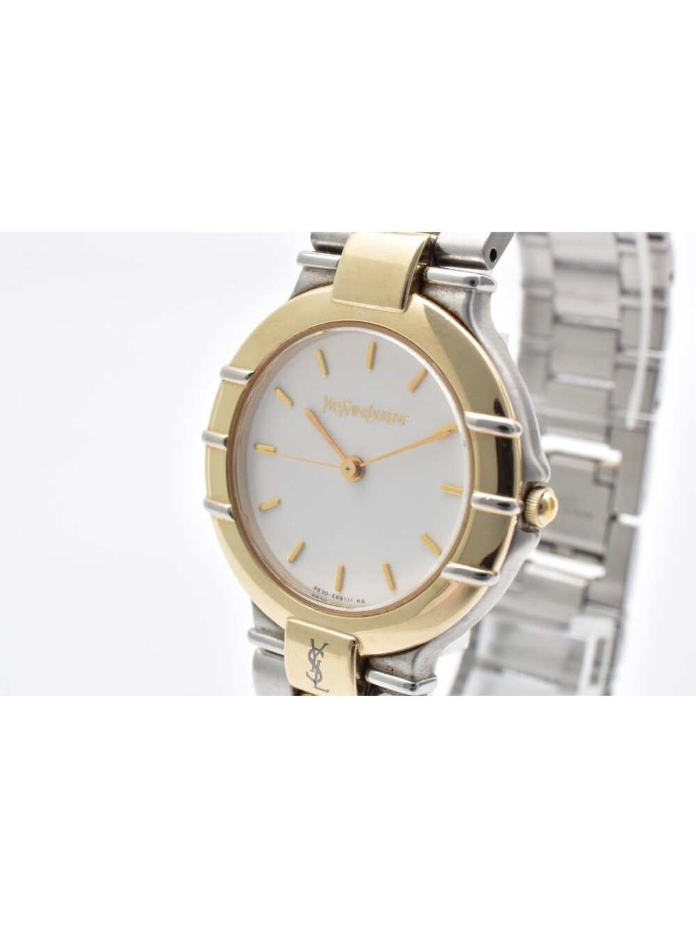 Saint Laurent Quartz White Dial Watch